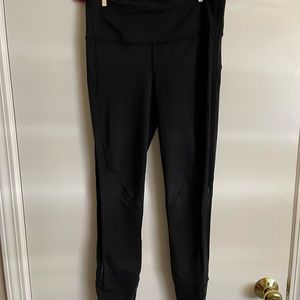 Lululemon black with mesh yoga pants